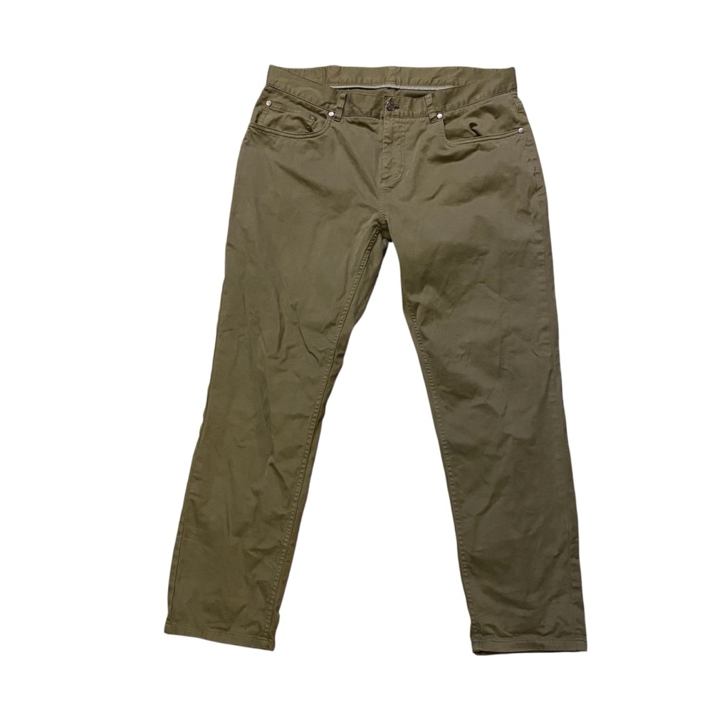 Brooks Brothers Slim Fit Stretch Chinos Pants W 38 L 30 Olive Green Cotton Blend
